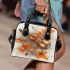 The Dragonfly with violins and music notes in autumn Shoulder Handbag