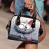 Thirsty cat in blue and white Chic Stylish Shoulder Handbag & Women Totes: Perfect Gift for Girlfriend | Crossbody, Purse, Handbag