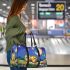 Two cute cartoon owls in love 3d travel bag