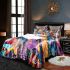 Vibrant and colorful painting of fish bedding set