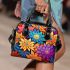 Vibrant Colorful Floral Pattern Shoulder Handbag