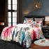 Vibrant floral circle bedding set