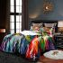 Vibrant painting of fish bedding set