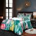 Vibrant pattern of pink and turquoise butterflies bedding set