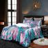 Vibrant pattern of pink and turquoise butterflies bedding set