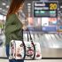 Watercolor english bulldog clipart 3d travel bag