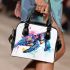 Watercolor sea turtle shoulder handbag