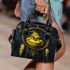 Yellow grinchy smile and dream catcher shoulder handbag