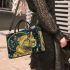 Yellow panther and dream catcher small handbag