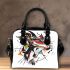 Abstract animal combining organic shapes shoulder handbag