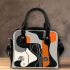 Abstract art line drawing shoulder handbag