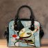Abstract art painting with beautiful shapes and lines shoulder handbag
