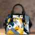 Abstract art vector graphic of an eagle shoulder handbag