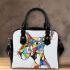 Abstract art with kwinter and gcoat shoulder handbag