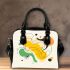 Abstract design with organic shapes and splashes shoulder handbag
