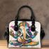 Abstract graffiti art in the style of victor shoulder handbag