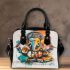 Abstract graffiti art in the style of victor shoulder handbag