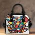 Abstract graffiti minimalist style shoulder handbag