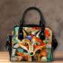 Abstract painting of an animal in the style cubism shoulder handbag