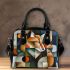 Abstract painting of an animal in the style cubism shoulder handbag