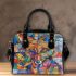 Abstract painting of an animal shoulder handbag