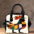 Abstract rooster colorful geometric abstract minimalist shoulder handbag