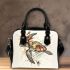Abstract sea turtle in the style shoulder handbag