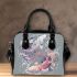 Abstract two fish with swirling water patterns and soft shoulder handbag