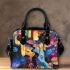 Abstract watercolor painting of the universe shoulder handbag