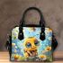 Baby bee and flowers butterflies shoulder handbag