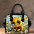 Baby bee and flowers butterflies shoulder handbag