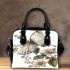 Beautiful butterfly with flowers on its wings shoulder handbag