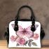 Beautiful butterfly with pink roses shoulder handbag