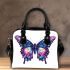 Beautiful colorful butterfly with flowers shoulder handbag