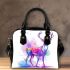 Beautiful deer full body standing on the ground shoulder handbag