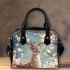 Beautiful deer with white flowers on its antlers shoulder handbag