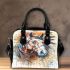 Beautiful elegant horse with native american feather headdress shoulder handbag