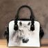 Beautiful horse portrait shoulder handbag