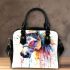 Beautiful horse with head feathers shoulder handbag