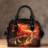 Beautiful red horse with long mane shoulder handbag