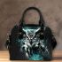 Black and white owl shoulder handbag