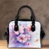 Butterflies and flowers shoulder handbag