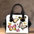 Butterflies of different shapes shoulder handbag