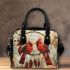 Cardinal birds with dream catcher shoulder handbag