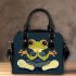 Cartoon frog with big eyes wearing white and brown shoes shoulder handbag