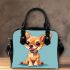 Cartoon of an adorable chihuahua shoulder handbag