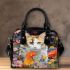 Cat among the blooms Chic Stylish Shoulder Handbag & Women Totes: Perfect Gift for Girlfriend | Crossbody, Purse, Handbag