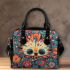 Cheerful Dog Amidst Flowers Shoulder Handbag