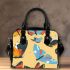 Colorful butterflies flying shoulder handbag