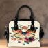 Colorful butterfly with flowers on its wings shoulder handbag